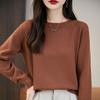 Round-neck Knitted Sweater for Women Spring and Autumn Long-sleeved Casual Pullover Loose Sweater Pullover Base Layer for Women