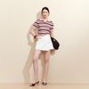 VEROMODA Women's Striped Knit Top with Ruffle Cuffs