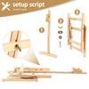 Desktop Art Easel Foldable Tabletop Easel Stand Height and Angle Adjustable Wooden Small Easel Portable Mini Desktop Easel