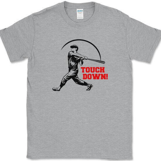 Touch Down T-Shirt Funny Baseball Joke Humor Home Run Tee L