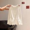 Lace Trim Plush Long-Sleeve Top for Autumn/Winter: Slimming, Stylish, and Versatile