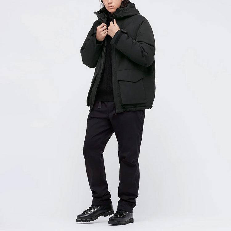 Uniqlo X White Mountaineering Collaboration High-Performance Composite Zipper Loose-Fit Hooded Down Jacket Men outerwear Black 442563-09