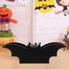 Desktop Storage Box Black Gothic Bat Shape Tray Elegant Mysterious Makeup Organizer for Bathroom Decor