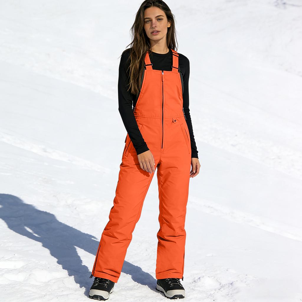 Ski Pants Women Insulated  Ski Bib Overalls Snowboarding Pants Adjustable Shoulder Strap Snowsuit