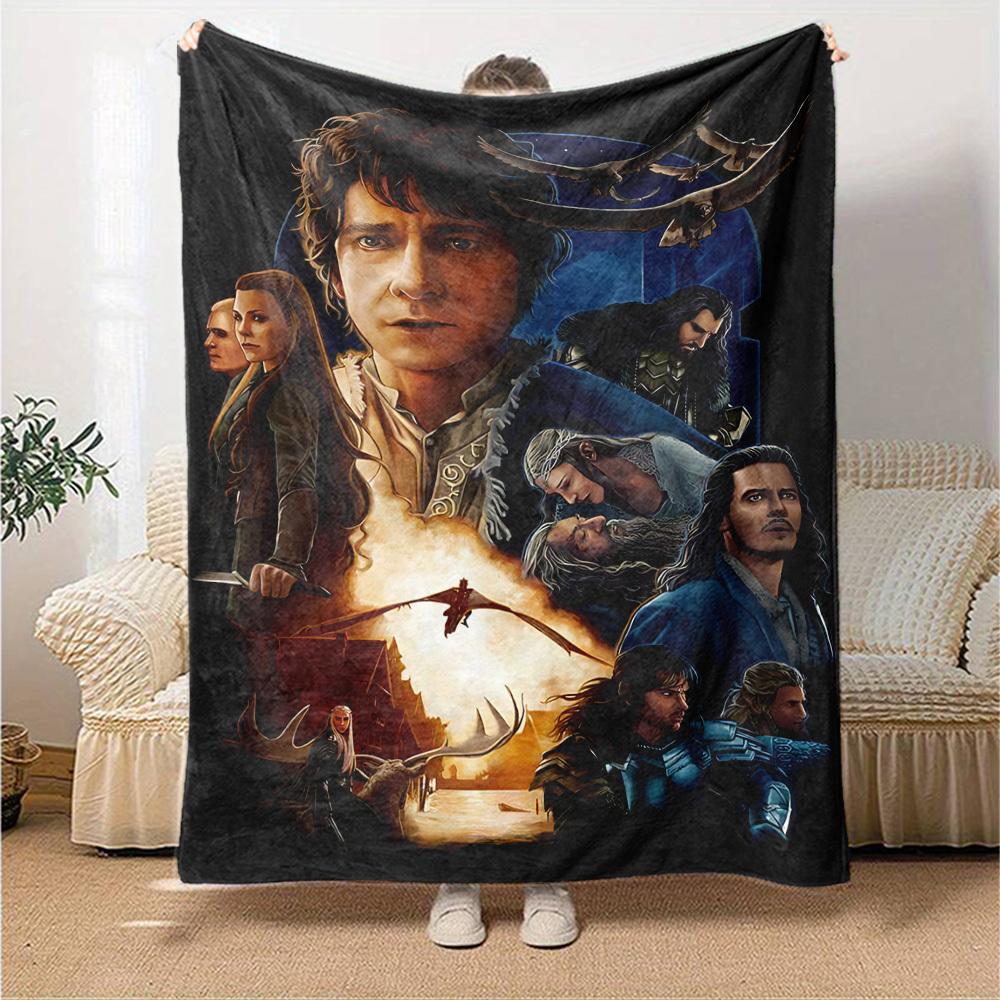 1pc Fantasy Adventure Flannel Blanket Soft Warm Throw for Home, Office, Travel, All-Season Cozy Bedding GiftL1205