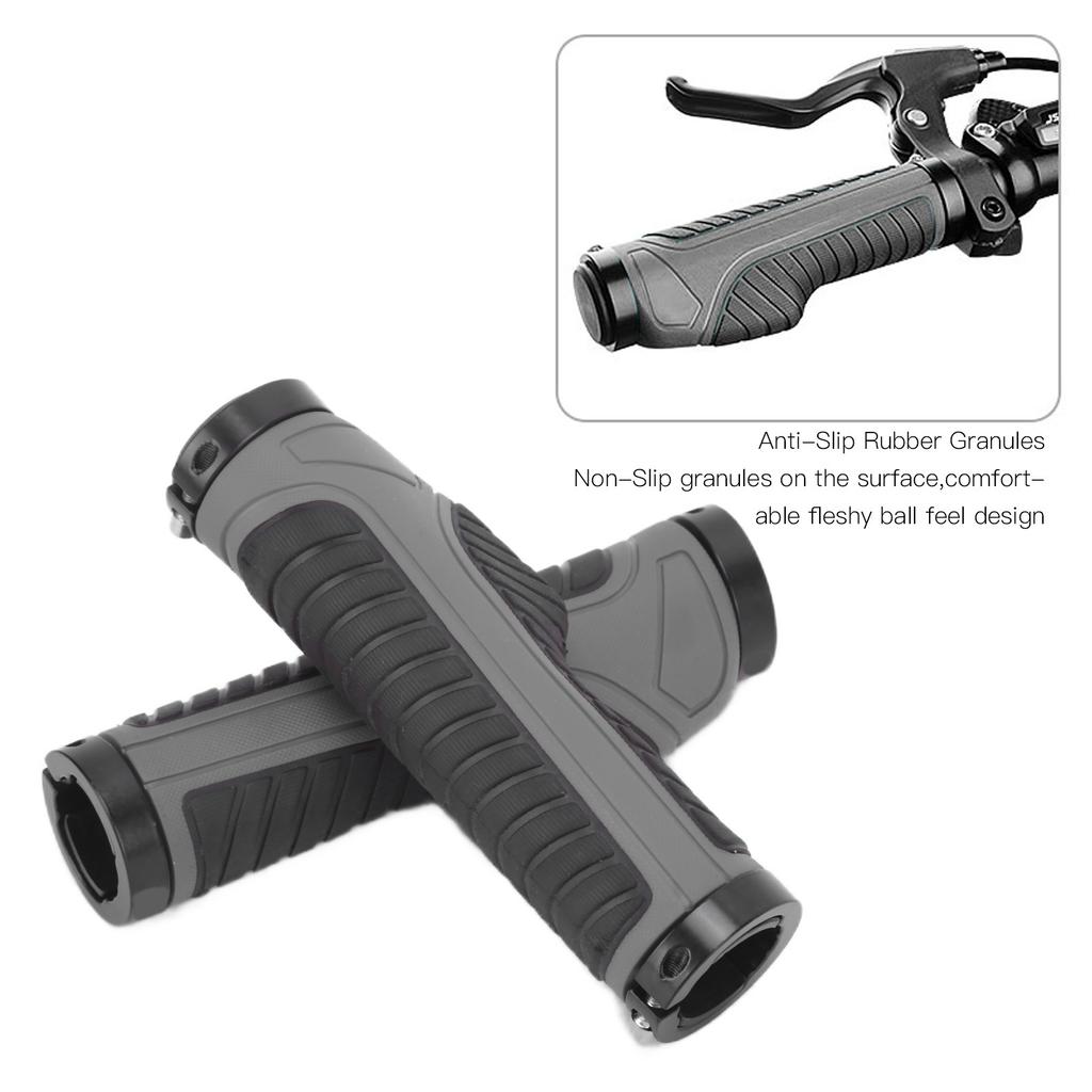 Bicycle Grips Ergonomic NonSlip Locking Comfortable Professional Mountain Bike Handlebars(Dark Grey )