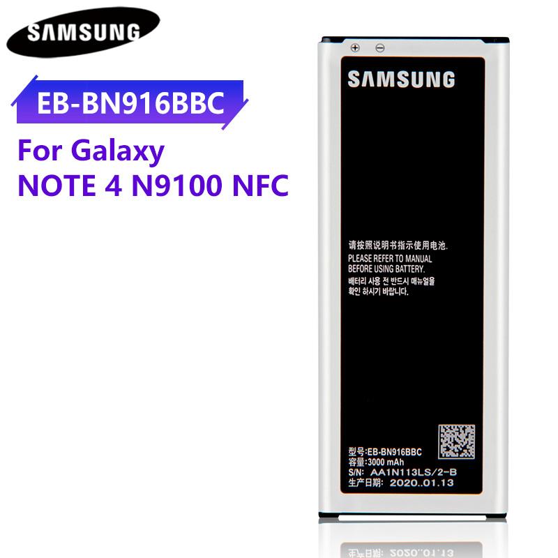 

Оригинальный сменный аккумулятор для Samsung GALAXY NOTE4 N9100 N9108V N9106W Note 4 EB-BN916BBC EB-BN916BBE 3000 мАч