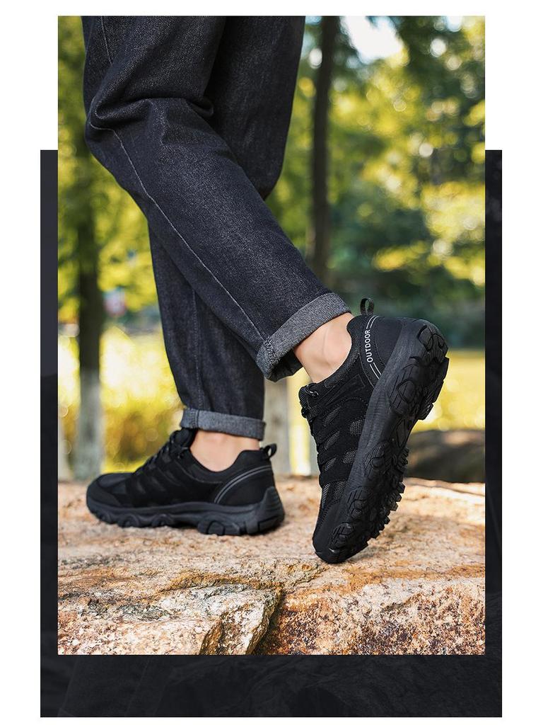Übergröße Herren Frühling/Herbst Mesh Wanderschuhe – Atmungsaktiv, Offroad Outdoor Reisesneaker