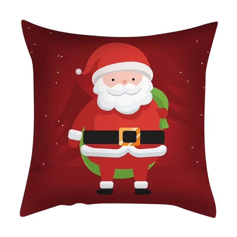 Christmas Themed Pillowcases Car Accessories Office Santa Claus Living Room Sofa Home Pillowcases