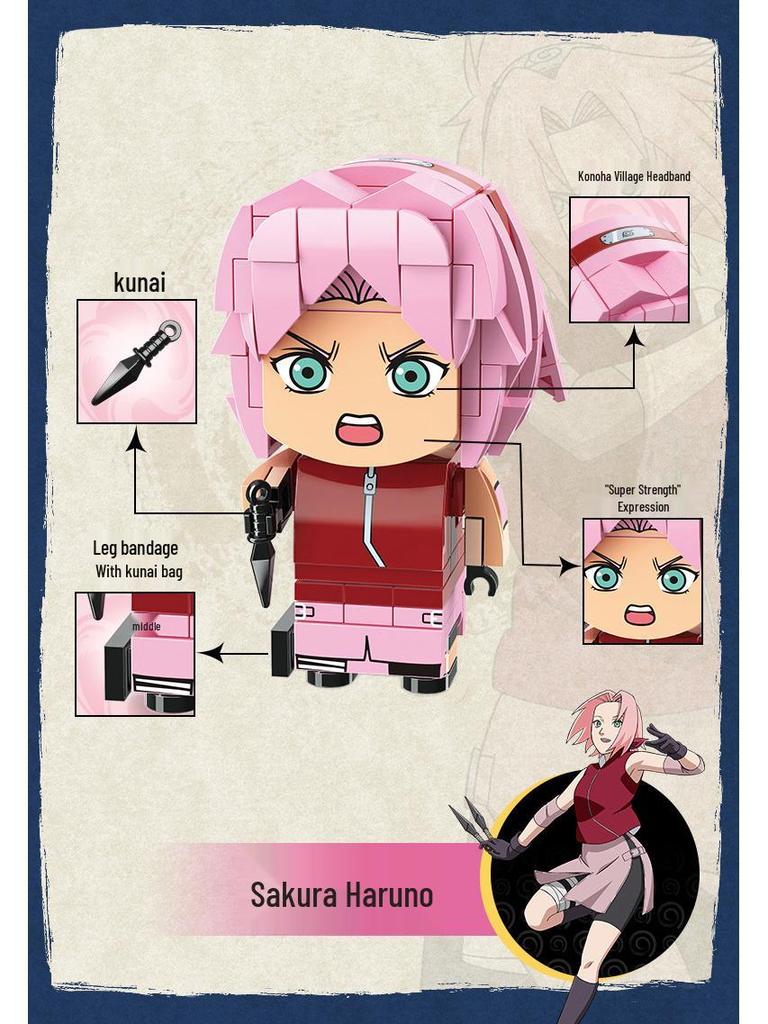 Keeppley Naruto Shippuden Uchiha Itachi Square Head Figure Building Blocks Toy 20513