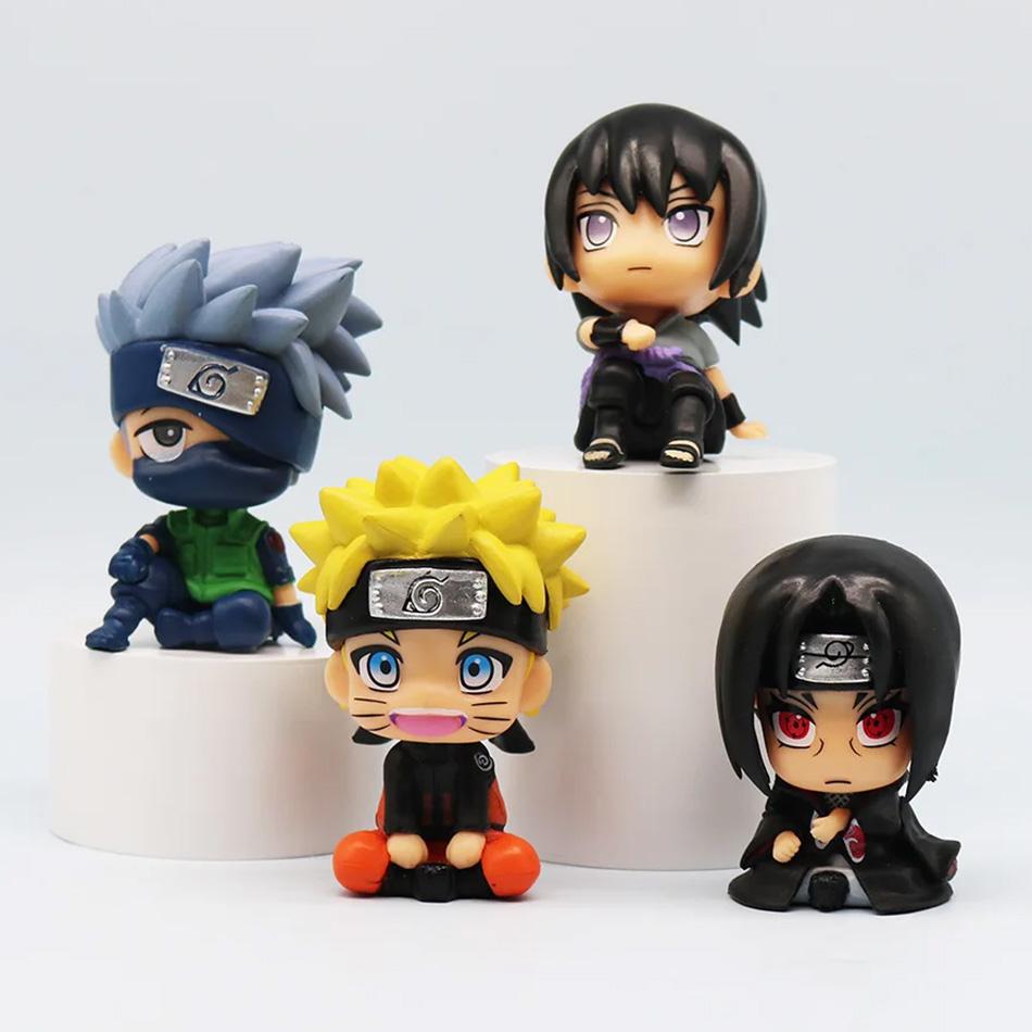 Naruto Anime Figürü Naruto Kakashi Aksiyon Figürü Q Sürümü Kawaii Sasuke Itachi Figürü Araba Dekorasyonu Koleksiyon Model Oyuncak