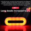 Motorcycle Warning Strobes Light On Helmet LED Lamp Waterproof Bicycles Light