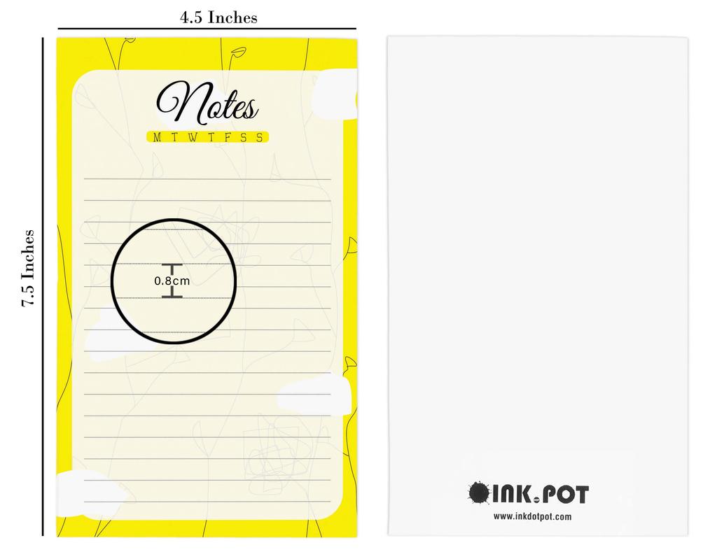 Inkdotpot Pack Of 2 Daily Planner List Undated Notepads, Memo Pad To-Do List Tear Off List Pad- Organizer- Scheduler- Organize Tasks (50 Sheets