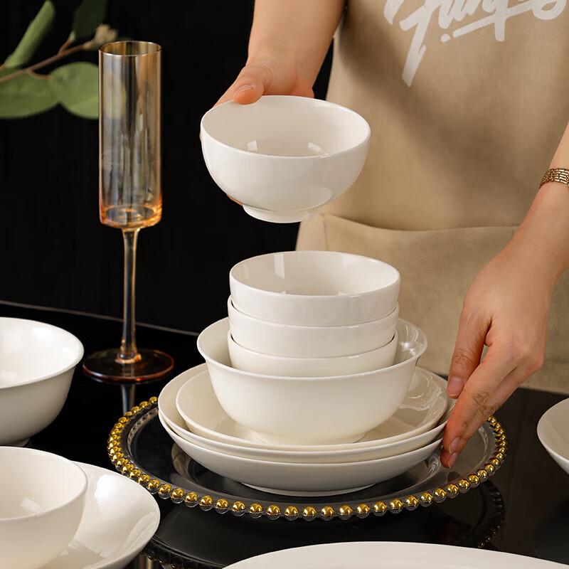 Jieyachie C169 Cremefarbenes Keramik-Geschirrset