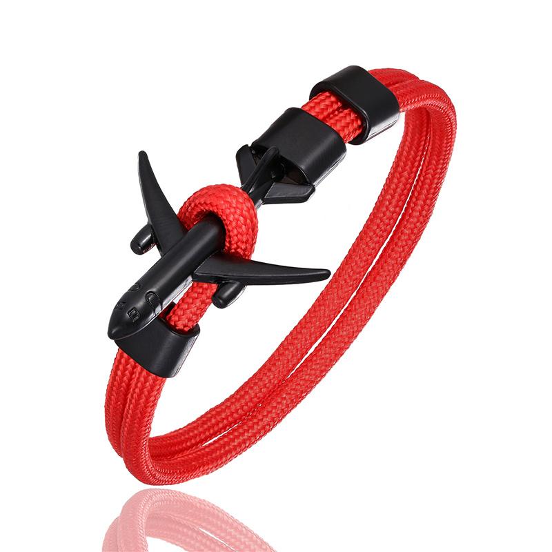 Charm Herren Flugzeug Anker Armband für Frauen Sky Survival Flugzeug Kette Freundschaftsarmbänder Femme Paar Schmuck Homme Geschenk Neu