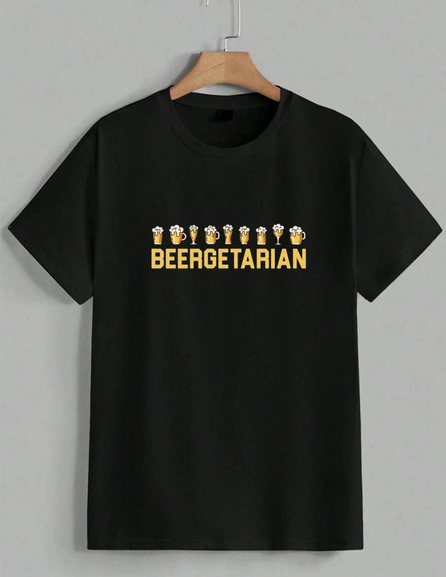 Beergetarian Funny Beer Drinking Lover Graphic Craft Beer Humor T-Shirt Unisex XXXL