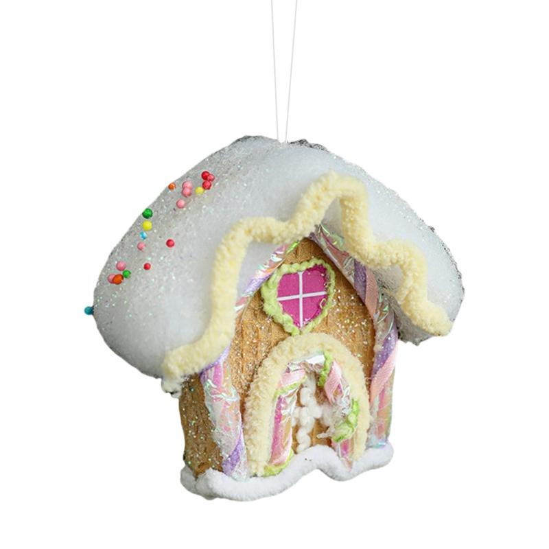 Christmas Tree Hanging Pendant Ice Cream/Cottage/Snowman/Horse Ornament for Holidays Home Decoration Party Supplies