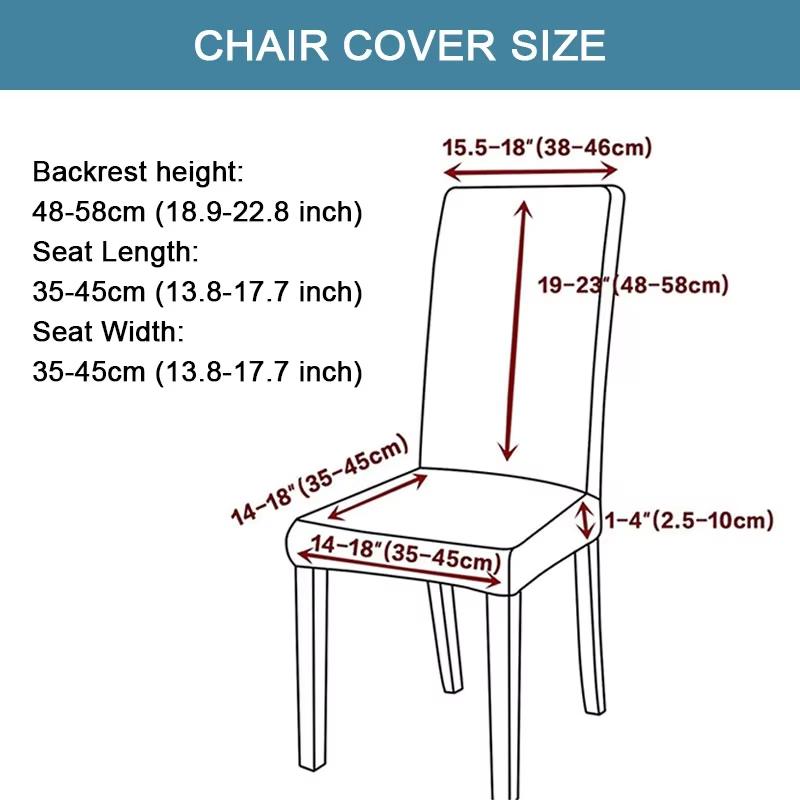 1/2/4/6/8pc Spandex Chair Cover Elastic Home Restarant Hotel Floral Printed Chair Slipcover Polyester Stretch Fabric Chair Cover