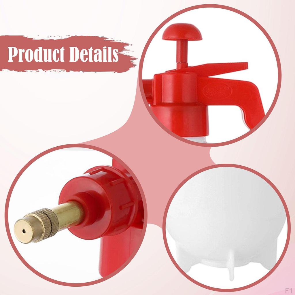 Hand Pump Sprayer Portable with Brass Nozzle Water Bottle for Spraying Cleaning