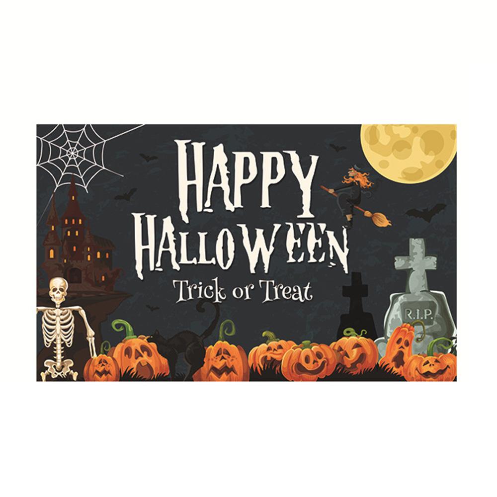 Halloween Tapestry Wall Hanging Skeleton Pumpkin Ghost Backdrop Party Decoration
