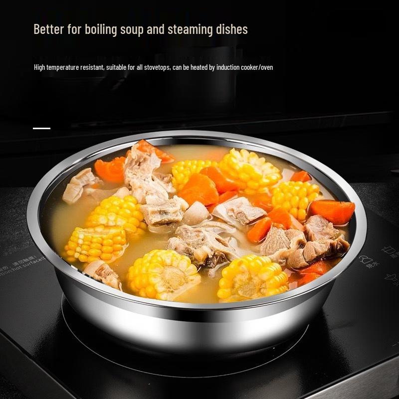 

ZISIZ Multipurpose Stainless Steel Basin Bowl Set