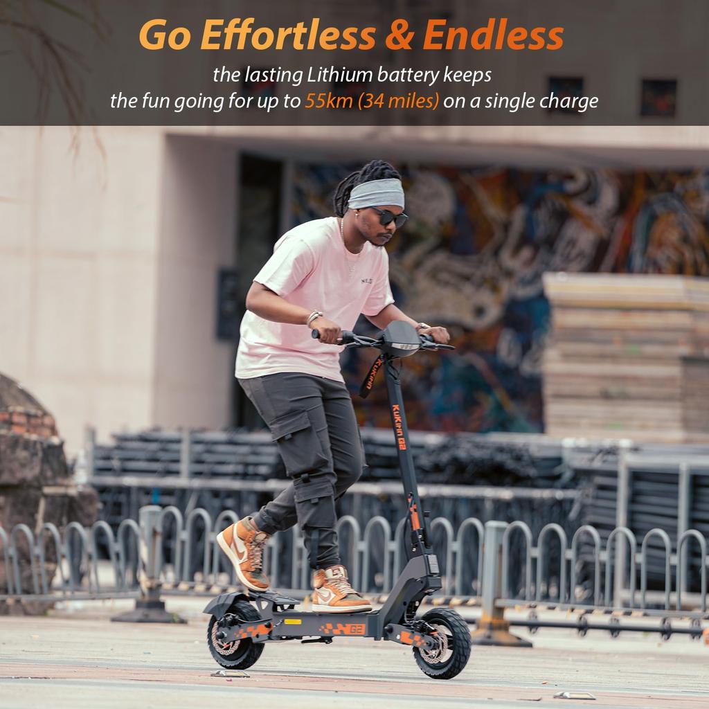 Kukirin G2 E-Scooter,48V15Ah,Range 55km,800W/Single drive,10" Foldable Off-Road Electric Scooter