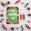 Festive Graffiti Drawing Sheets Christmas Coloring Card 18 Blank Letters A4 Size DIY Kindergarten Holiday Art Projects Paper with Pens for Kids Boys