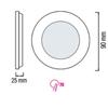 Lot de 10 Dalles LED dimmables 6W 4200K 270lm Noir IP20