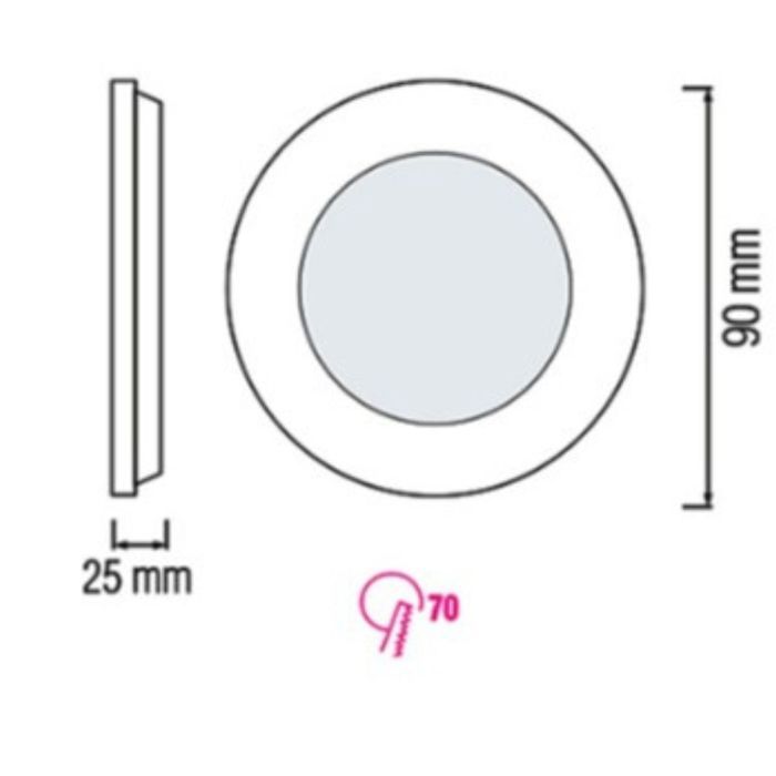 Lot de 10 Dalles LED dimmables 6W 4200K 270lm Noir IP20