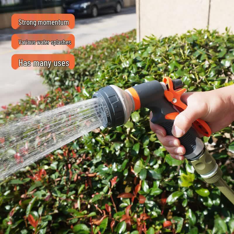 KAZZ Garden Hose and Multi-Mode Spray Gun Set