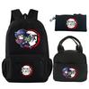 3Pcs/set Anime Demon Slayer Printed Backpack with Shoulder Bag Pencil Case for Teenager Student Large Capacity Waterproof Schoolbag