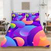 Geometric Duvet Cover Set Psychedelic Swirl Eyes Bedding Set Microfiber Colorful Abstract Pattern Quilt Cover With Pillowcases
