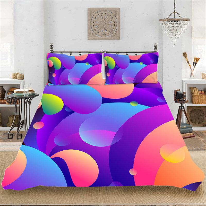 Geometric Duvet Cover Set Psychedelic Swirl Eyes Bedding Set Microfiber Colorful Abstract Pattern Quilt Cover With Pillowcases