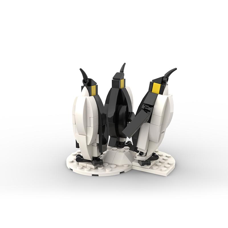 Kids educational building toys gift building blocks moc animal model ornaments antarctic emperor penguin plastic building blocks