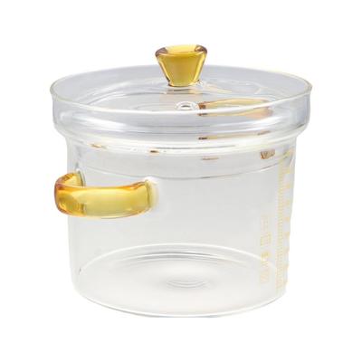 Explosion-proof Glass Stockpot Glass Soup Pot Salad Bowl   Stovetop