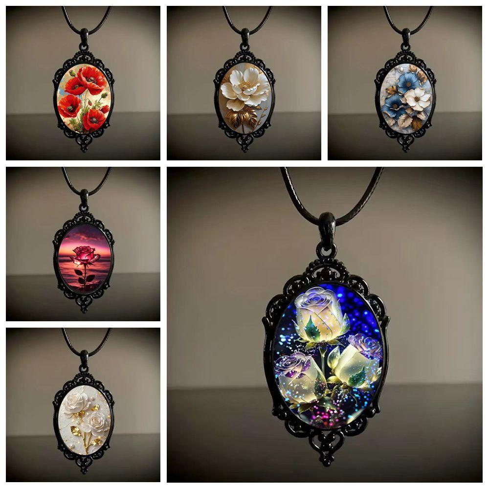 Jewelry Accessories Floral Necklace Vintage Charm Necklace Creative Gift Charming Necklace