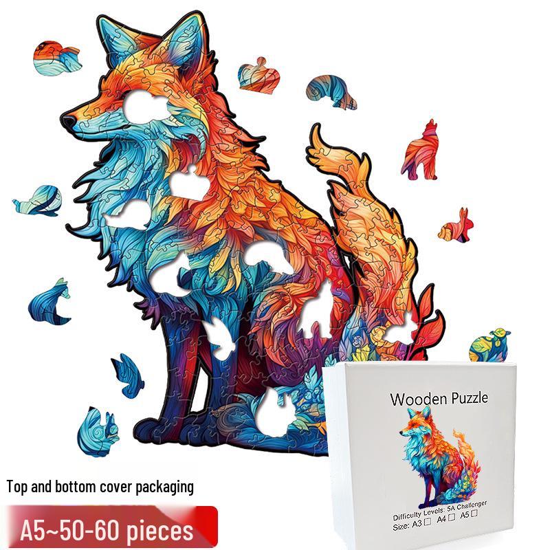 Irregular Animal Dog Penguin Wooden Puzzle in Stock
