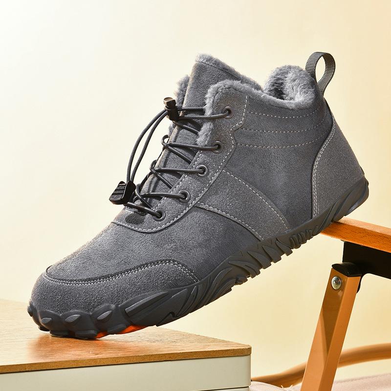 New outdoor casual wear-resistant five-finger cotton shoes New couple snow boots wide last foot protection mountaineering sports shoes