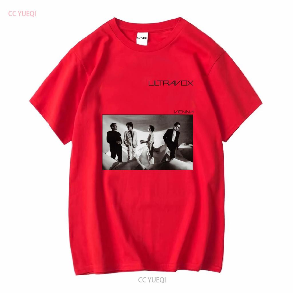 Bavlněné tričko Ultravox Vienna Music Chris Cross Warren Cann Billy Currie vintage Prané grafické Ležérní streetwear Strečové