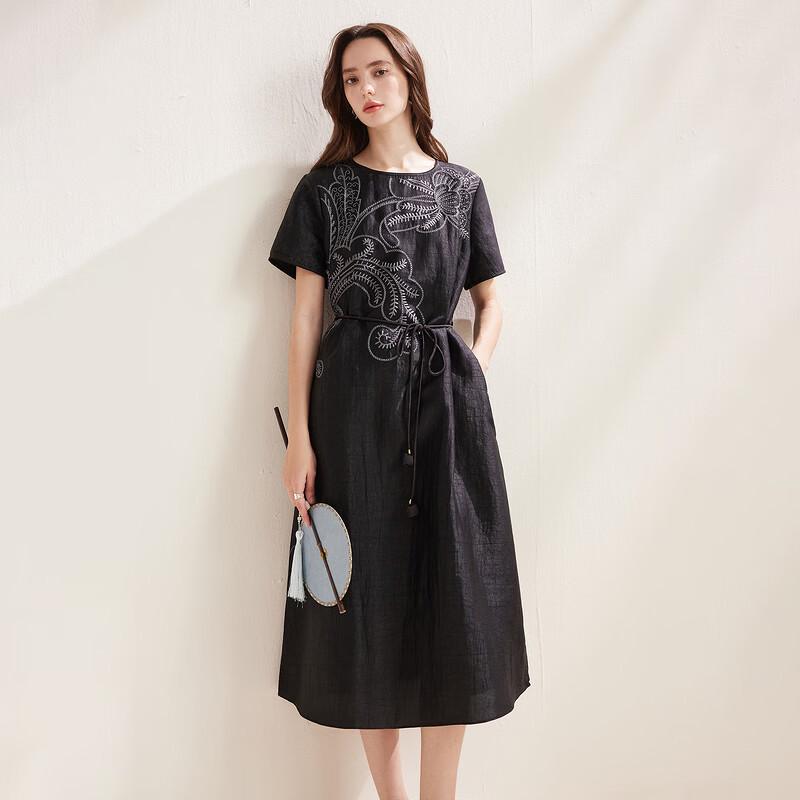 Zhaojun 2026 Spring/Summer Heavy Embroidered Mulberry Silk Dress