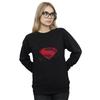 DC Comics Womens/Ladies Justice League Movie Superman Logo Sweatshirt
