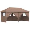 Vidaxl Pop-Up Party Tent with 4 Walls, Brown