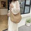 Vintage Woven Tote Bag Straw Bag Large Capacity Armpit Bag Shoulder Bag Holiday Wind Beach Bag Women