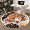1pc Cardcaptor Sakura Round Carpet Anime Design Chair Mat for Office, Home Decor, Living Room, Bedroom