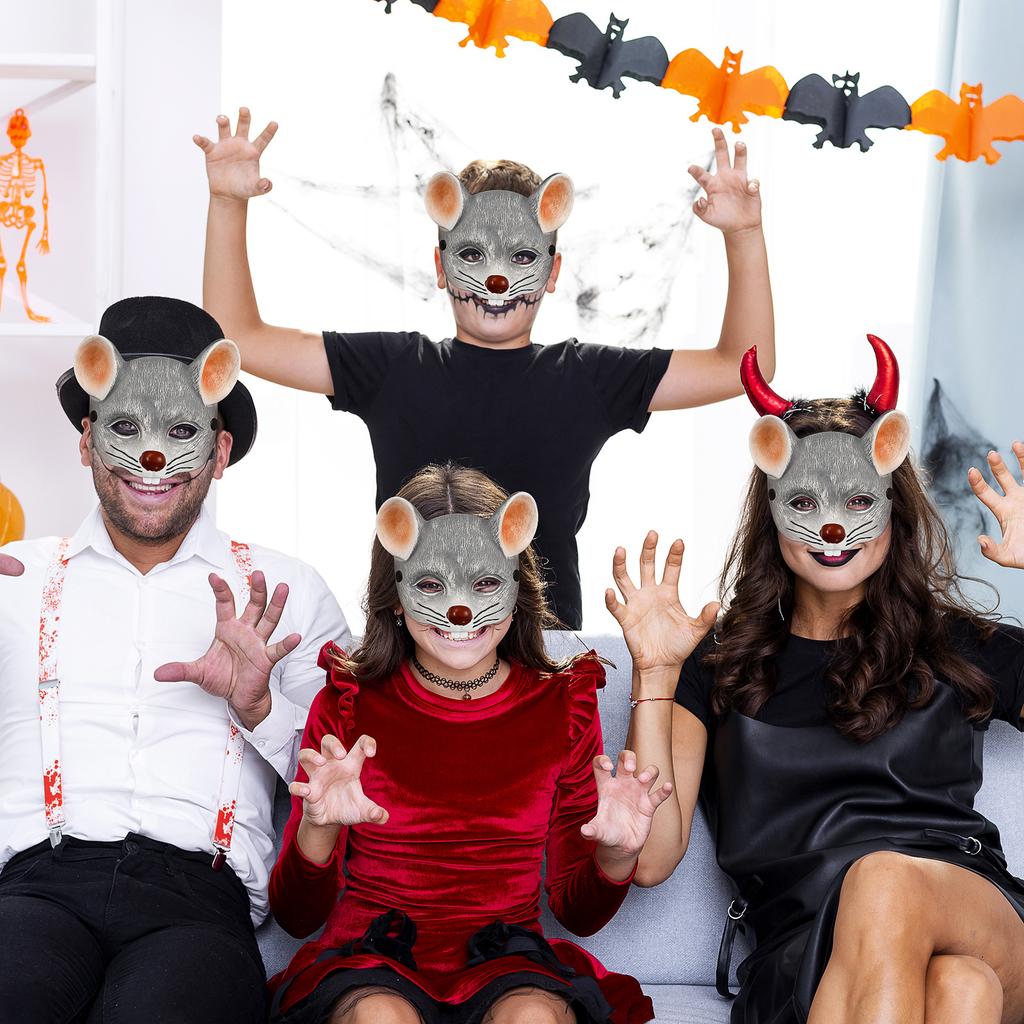 3D-Mausmaske, braun, leicht, für Partys, Halloween, Karneval, Maskenball, Kostümbälle, Erwachsene und Kinder – Kostümaccessoire