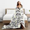 Cute Puppy Husky Flannel Blankets 3D Animal Dog Lovely Cool Customized Throw Blanket Sofa Bedding Lounge 200x150cm Plush Thin
