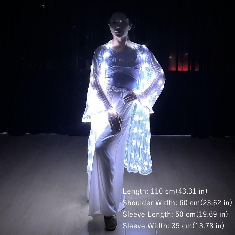 Stage Performance Light Up Cardigan Polyester Sheer Cover Up New Luminous Dance Costume
