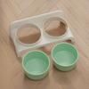 Double Bowls Elevated Pet Feeder Bowl 15 ° Slant Cat Dog Dual-use Bowl  Dog Accessories