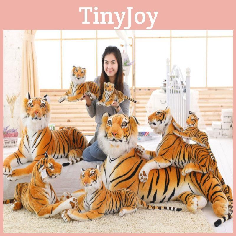 Plush Tiger Animal Realistic Big Cat Orange Bengal Soft Stuffed Toy Pillow Toys