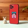 1PC F-Funny E-Exaggerated Face Emotion Phone Case For iPhone17,16,15,14,13,12,Plus,Pro Max, 5G Others Soft Black Cover